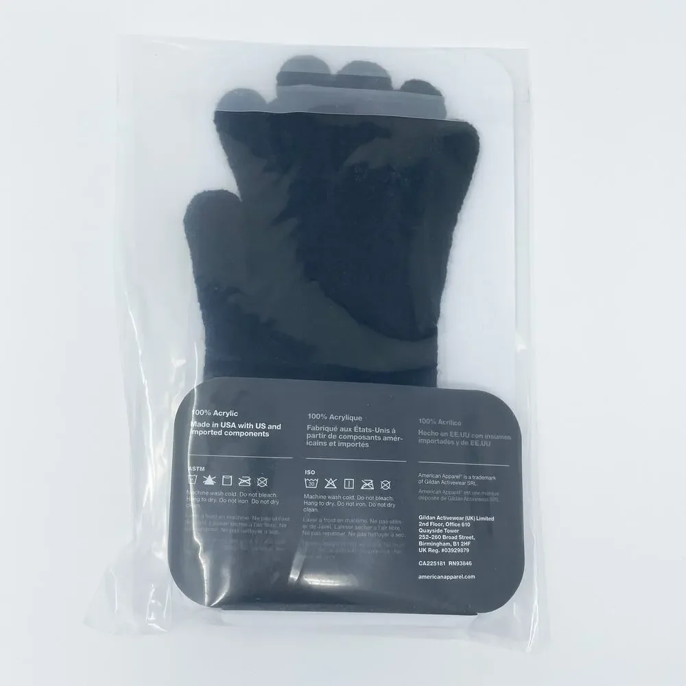 American Apparel‎ Black Knit Gloves